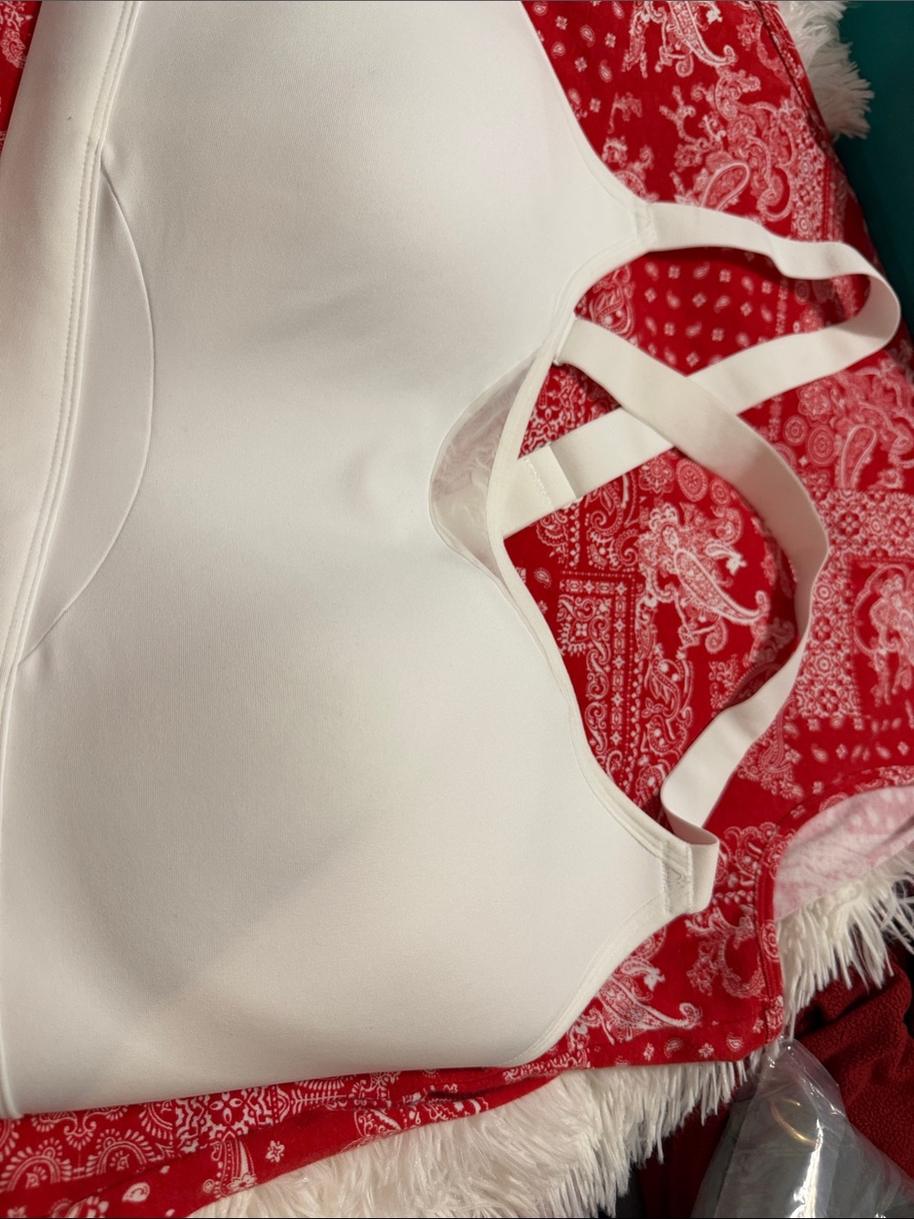 Avia White Seamless T-Back Sports Bra
